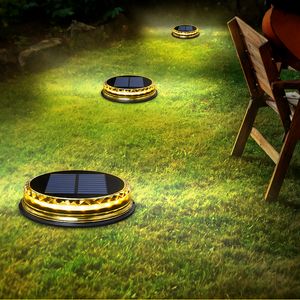 太陽エネルギーLEDアンダーグラウンドランプピンランプ電荷なしの太陽光パティオホームガーデン芝生の装飾