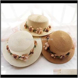 Wide Brim Hats Hats, Scarves & Gloves Fashion Aessories Drop Delivery 2021 Parent-Child Summer Womens Sun Bucket Cap Beige Lace Bowknot Flowe