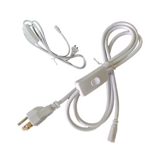 Wholesale led extension cable resale online - T5 T8 LED Tube Power Cords With Switch Extension Cable LED T5 T8