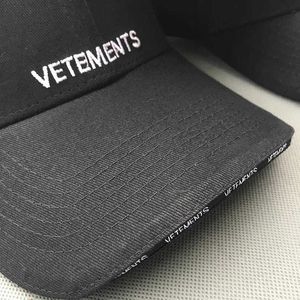 Vetements brev Broderi Baseball Cap Män Kvinnor Hip Hop Sport Peaked Cap Justerbar Q0911