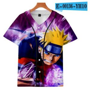 カスタムマン野球ジャージーボタンホムTシャツ3Dプリントシャツストリートウェアティーシャツヒップホップ服前面とバックプリント良い022