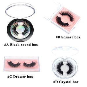 Mehrere Stile 3D-Nerzwimpern Natur Dicke Kunstwimpern Handgefertigte falsche Wimpernverlängerung Make-up-Tools Wimpern mit 4 Arten von Verpackungsboxen