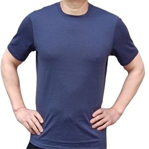 Mittelschweres 180 g/m² Herren-T-Shirt aus 100 % Merinowolle, kurzärmlig, Ärmel-Baselayer, 7 Farben, amerikanische Passform 210716