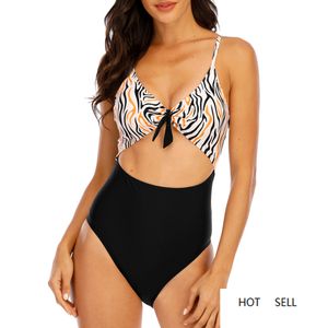 Neue Ausschnitt Badeanzug Sexy Cartoon Gedruckt Bademode Frauen Badeanzug Strand Backless Monokini Badeanzug Weibliche