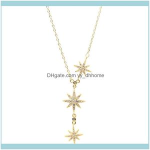 Ciondoli pendenti Collane con ciondolo gioielli 1Pc Shiny Eight Mountain Star Collana Fashion Chic Neck Chain Jewelry Simple For Women Girl (Vai