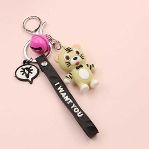 1 PC Cartoon Breloczek PVC Chiński Rok Tygrysa Keychain Key Breloczek Urodziny Nowy Rok Prezenty Dla Dzieci G1019