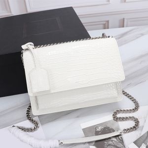 Tasarımcı Omuz Çantaları Çanta Yüksek Kaliteli Lüks Çanta Çantalar Timsah Tarzı Flapbot Cep Günbatımı Kadın Zincir Deri Crossbody Çanta Moda Tote Crossbody