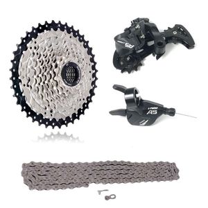 Велосипедные переключения MTB Mountain 1x9 Speed ​​Groupset Ltwoo A5 Shifter Bod Devilear 9S 11-36/40/42T Кассетт K7 Цепный велосипед 4 комплекта 4 комплекта