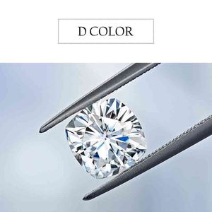 Szjinao Real 100% solto Gemstone Moissanite 1ct 6mm D Cor VVS1 Undefined Almofada Corte para anel de diamante jóias com certificado