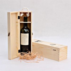 Geschenkboxen Für Wein großhandel-Geschenk Wrap stück Vintage Holzweinkasten Allzweckverpackung Trägerkiste Aufbewahrungskoffer Halter Dekoration