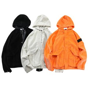 2021FW jaquetas soltas casaco de corduroy tecido hip hop estilo europeu e americano rua jaqueta grande