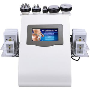 6 em 1 vácuo laser emagrecimento radiofrequência RF 40K Cavitação do corpo Lipoascuração máquina ultra-sônica beleza instrumento de beleza rejuvenescimento