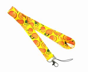 Cell Phone Straps & Charms 100pcs cartoon pumpkin Maple leaf Neck Lanyard Mobile Key Chain ID Holders Badge Chains wholesale New