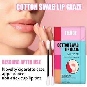 Wholesale tattoo lip stick resale online - 20pcs Box Tattoo Lipstick Lasting Lip Gloss Matte Cigarette Box Non stick Cup Cotton Swab Lipsticks Mate LipGloss Styles in Stock