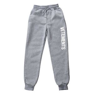 Men's Sweatpants VETEMENTS Pants Print Joggers Lounge Pants Pockets Outdoor Hiking Running Trousers Streetwear Sweatpants 722