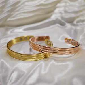 Bangle Pure Copper Bracelet Magnetic Cuff Adjustable Magnet Health Bracelets Bangles For Arthritis