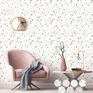 Wall Stickers Nordic Style Terrazzo Wallpaper For Bathroom Bedroom Decoration Self Adhesive Floor Sticker Waterproof Decal Home Art Decor