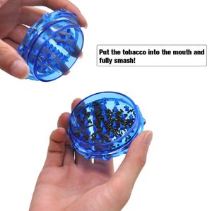 High Quality Plastic Grinder Smoking Accessories Sharp Diamond Teeth Diameter 70mm 2Parts 5 Colors Transparent For Cutting Tobacco Spice Dry Herb VS Glass Pipe Bong