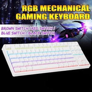 Mechanical gaming keyboard compact keys wired Cherry MX blue switch suitable for Windows PC gamers