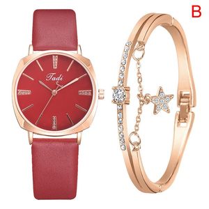 Mulheres Lady Quartz Movement Wrist Watch Round Dial com Pu Strap J55 Ajuste Relvinhas de pulso