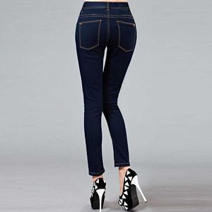 Women's Brand Jeans Capris Pants 2021 Spring and Autumn Women's Slim Elastic Feet
