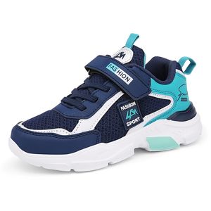 Bahar Çocuk Ayakkabı Erkek Sneakers Büyük Çocuk Erkek Spor Ayakkabı Moda PU PU Kaymaz Öğrenci Kız Koşu Ayakkabıları Size28-38 SD105 210329