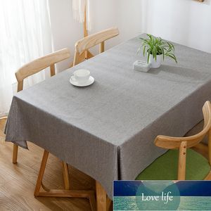 Table Cloth Simple Waterproof Plain Tablecloth Solid Color Decent Grey Wedding Home Decoration Banquet Rectangular Cover