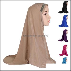 Ethnic Clothing Apparel One Piece Ai Amira Hijab Muslim Women Head Er Wrap Islamic Headscarf Shawl Khimar Hair Loss Turban Arab Niquabs Veil