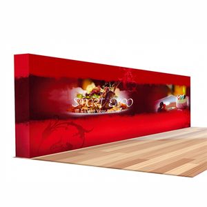 30ft W900XH300CM Rakaktivitet Backwall Stora Display Banner Retail Tillbehör med livlig tygutskrift