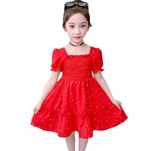 Dress Girl Floral Pattern Party Dla Dziewczyn Est Dziecko Letnie Ubrania 6 8 10 12 14 210527