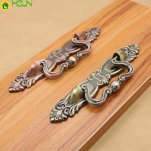 Handles & Pulls 2 Pcs European Antique Handle Zinc Alloy Red Bronze Shoe Cabinet Door Drawer