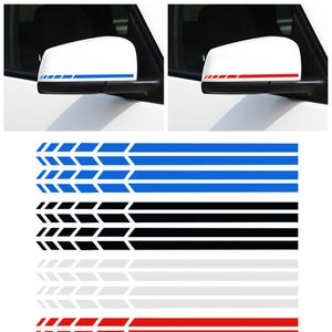 4pcs / Set autocollant de voiture rétroviseur miroir décalcomanie bande dessinée vinyle de camion véhicule noir / blanc / rouge / bleu 20 * 0.7cm