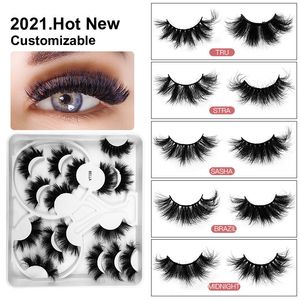 Nya 8Pairs 3D-mink ögonfransar dramatiska multilager tjock Falsk ögonfransar grymhet Gratis Fluffy Soft Fake Lashes Extension Makeup Tool