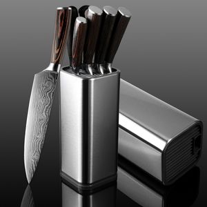 Xituo Kök Kock Set 4-8PCs Set Kniv Rostfritt Stål Knivhållare Santoku Utility Cut Cleaver Bröd Paring Knives Saxar