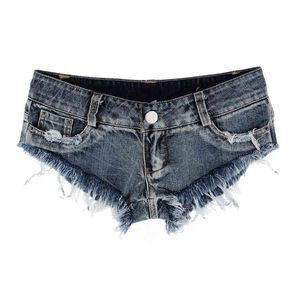 Low Waist Shorts Mini Hot Jeans Pole Dance Thong Bar Shorts Micro Sports Denim Beach Casual Lady Y220311
