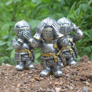 Trädgårdsdekorationer Miljövänlig Solid Rolig Armor Cross Templar Crusader Figurin för hem