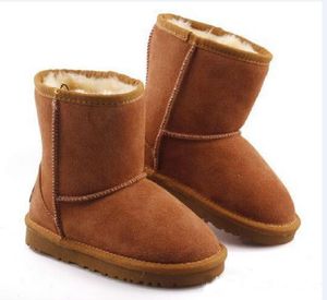 HOT Kids Classic Australia Snow Boots Designer Girls Boys Winter Furry Boots Unisex Short Mid Calf Boot Child Warm Shoes Size 21-35