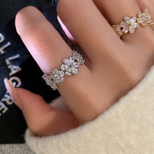 Diwenfu lyx märke 925 sterling silver vigselringar för kvinnor 3 karat aaa + cubic zirconia ring 14k guld smycken bizuteria