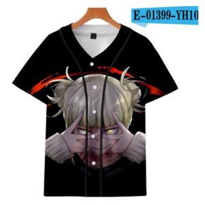 Verão Moda Homens Jersey Vermelho Branco Amarelo Multi 3D Imprimir Manga Curta Hip Hop Solta T-shirt Baseball Camisetas Cosplay Traje Cosplay 076