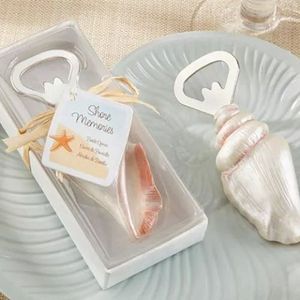 10pcs/lot Creative Conch Bottle Opener Summer Beach Romantic Wedding Favors Gift For Guest Party Anniversary Supplies Decorations AL8841