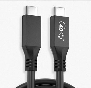 USB C Thunder 4 3 Cabos Typec USB4 PD 100W 40Gbps Transferência de dados USB-C Cable