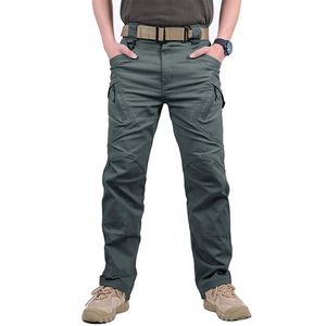 Calças Táticas Militares Cidade Homens Swat Combate Army Calças Masculinos Casual Muitos Bolsos Esticão Algodão Cargo Homens