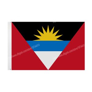 Antigua i Barbuda Flagi National Polyester Banner Latający 90 * 150 cm 3 * Flaga 5 stóp na całym świecie na całym świecie można dostosować