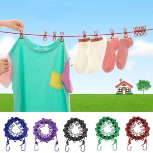 Przenośne produkty do prania Clothesline Wiatroszczelne ubrania Ropa Suszarka Rack Tkanina Wisząca Linia Zewnętrzna Camping Podróżowanie Wewnętrzne narzędzia wielofunkcyjne