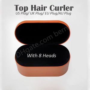 Готов к отправке! EU / US / UK / AU версия Curler Curler Professional Salon Tools 8eads Curlers Curling Iron с подарочной коробкой