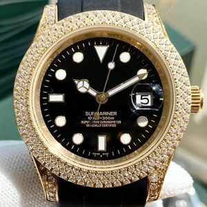 Super 204 Montre De Luxe Diament Zegarek Automatyczne zegarki Mężczyzna 41mm * 12mm Ruch mechaniczny 316L Skrzynka ze stali nierdzewnej