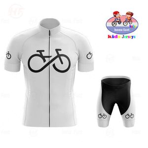 Barn Cykling Jersey Set Boys Short Sleeve Sommarkläder MTB Ropa Ciclismo Barncykel Använd Sports Suit Racing Sets