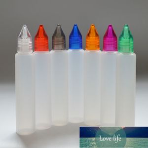 10pcs Pen Style Bottle 30ml E Liquid Bottles with Colorful Caps and Long Dropper Plastic Empty Bottle Free