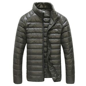 Sonbahar Rahat Ceket Erkekler Ultra Işık Kış Sıcak Parkas Coat Su Geçirmez Hafif Beyaz Ördek Downs Dış Giyim 5XL 6XL 211217