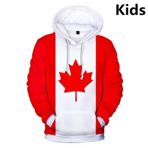 Heren Hoodies Sweatshirts 3 tot 14 jaar Kinderen Hoodie 3D Gedrukt Nationale Vlag Canada Duitsland Mexico Frankrijk VS Hooded Sweatshirt Jongens G